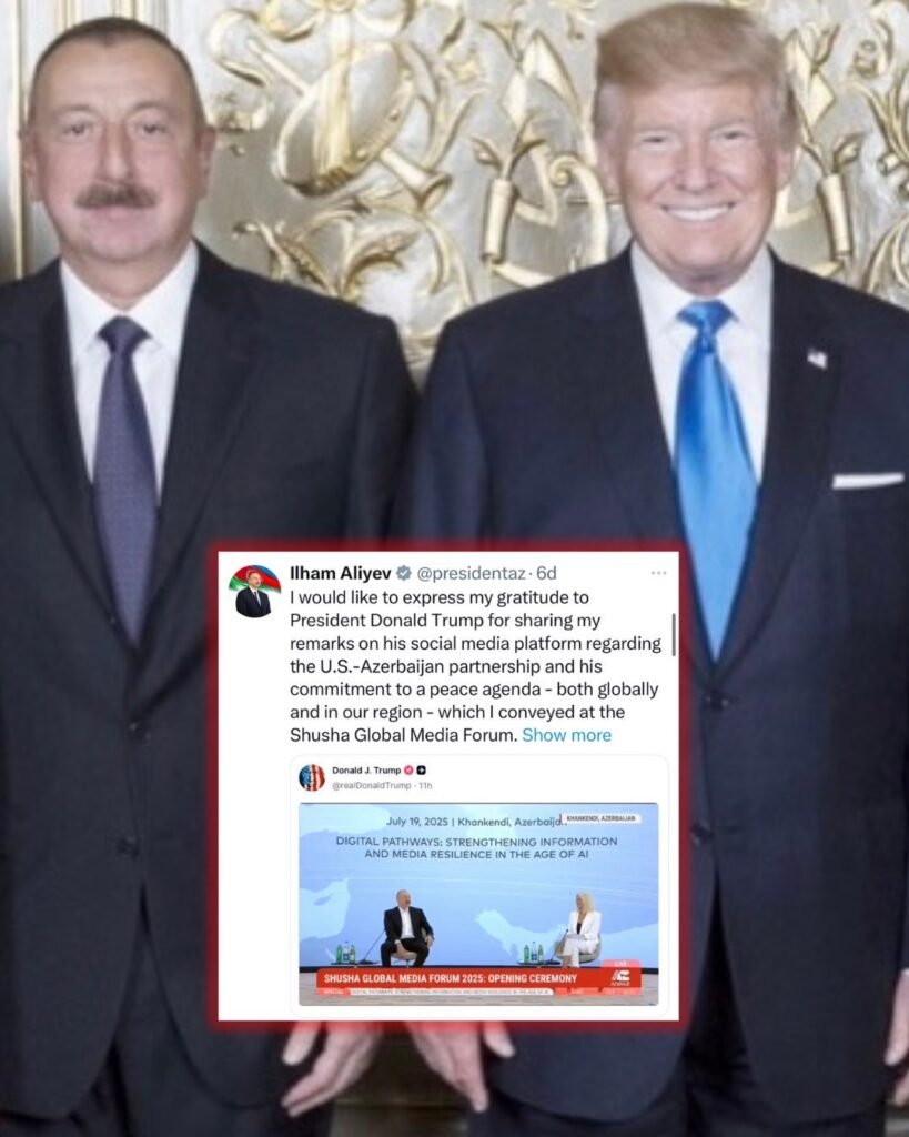 Əliyevdən Trampa mühafizəkar təşəkkür: Biz ailə dəyərlərinə əhəmiyyət verməkdə ortağıq